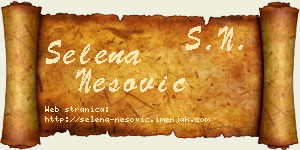 Selena Nešović vizit kartica